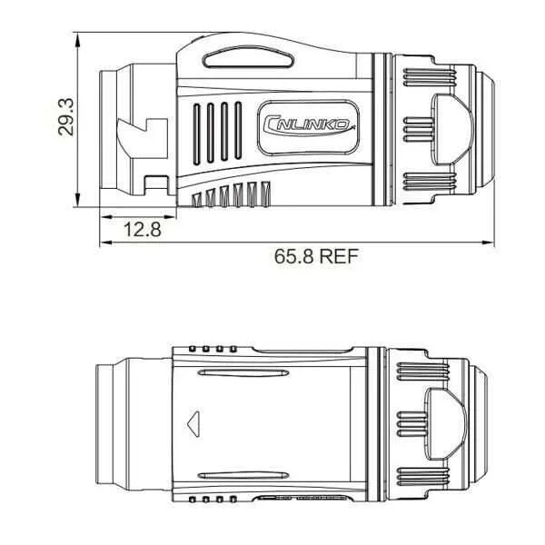BD-24-C03PE-23-001A 3-Pin Su Geçirmez Konnektör - Erkek