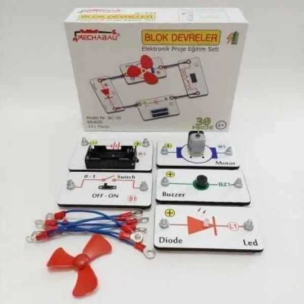 Blok Devreler Elektronik Eğitim Seti - 30 Proje