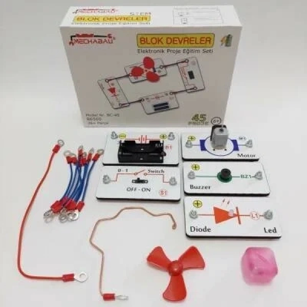 Blok Devreler Elektronik Eğitim Seti - 45 Proje