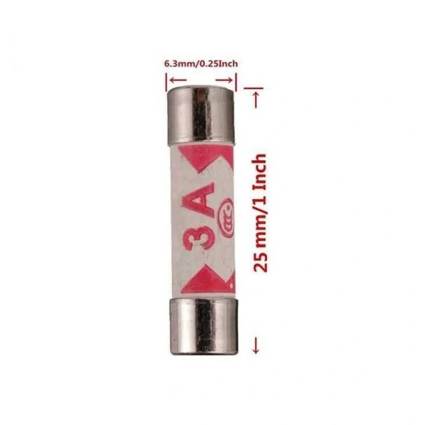 BS1362 3A 6x25mm Seramik Sigorta
