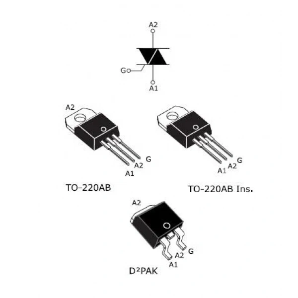 BTA06 - TO220 6A 600V Triyak