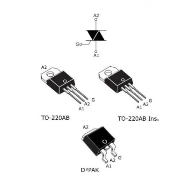 BTA16 - TO220 16A 600V Triyak