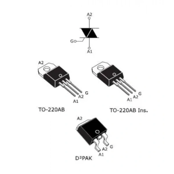 BTB12 - TO220 12A 600V Triyak