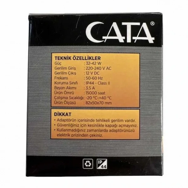 Cata CT-2552 Fişli Adaptör 3.5A 42W