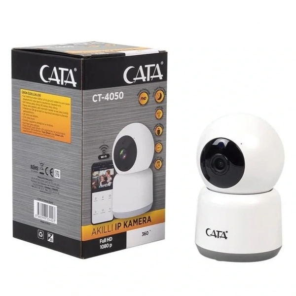 Cata CT-4050 Gece Görüşlü Full HD-1080p 360° Akıllı IP Kamera