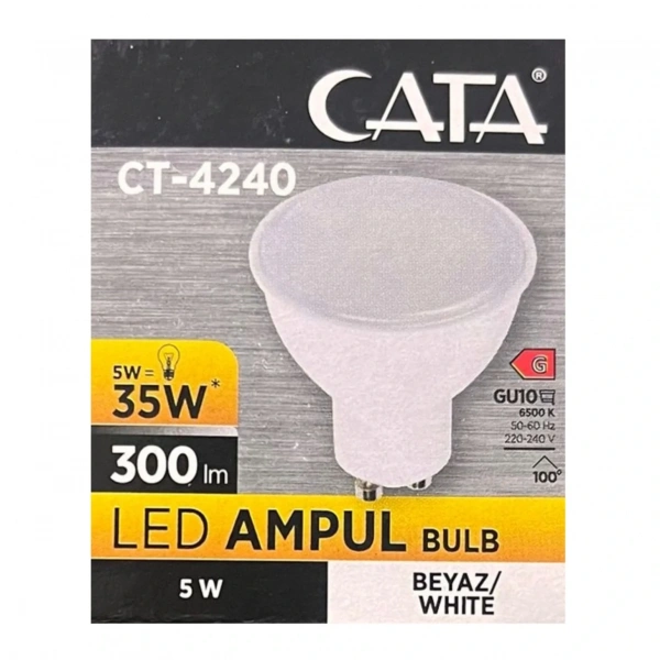 Cata CT-4240 Çanak Led Ampul 5W 6500K Beyaz Işık