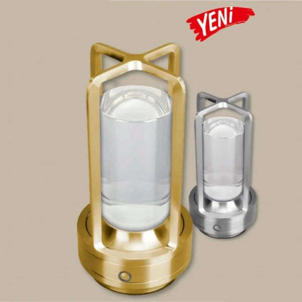 Cata Vegas Gümüş Şarjlı Masa Lambası CT-8439 