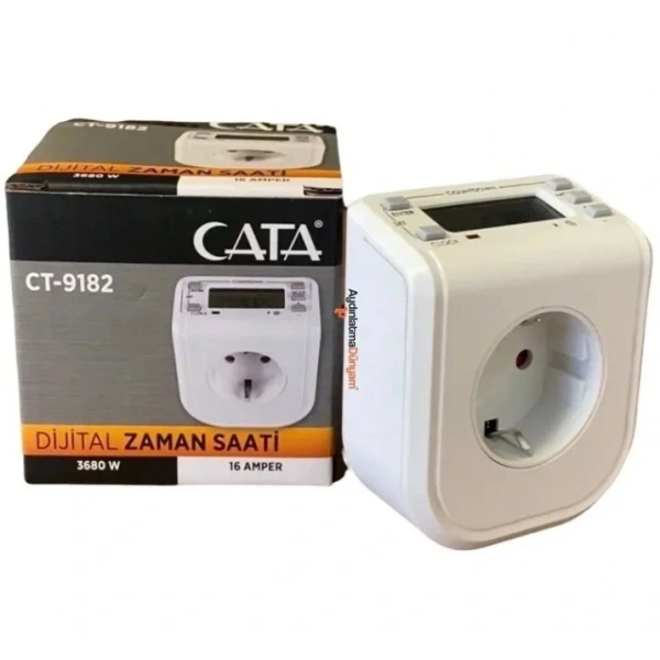 Cata Zaman Ayarlı Dijital Saatli Priz CT 9182