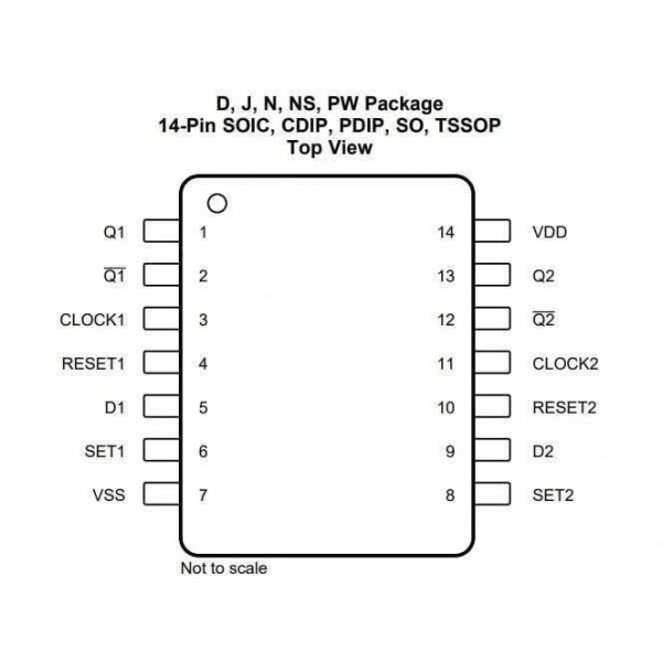 CD4013 DIP14 Entegre
