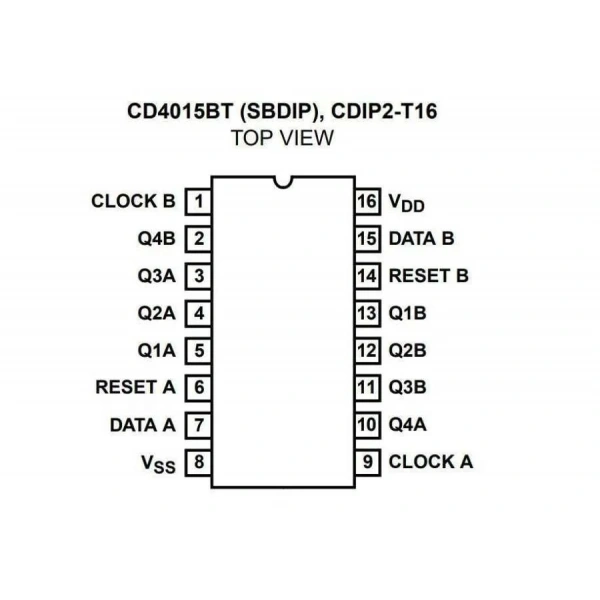CD4015 DIP16 Entegre
