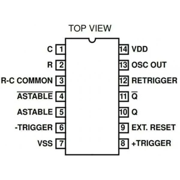 CD4047BE DIP-14 Multivibratör Entegresi