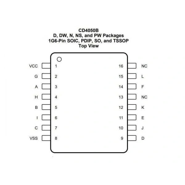 CD4050 SMD Entegre