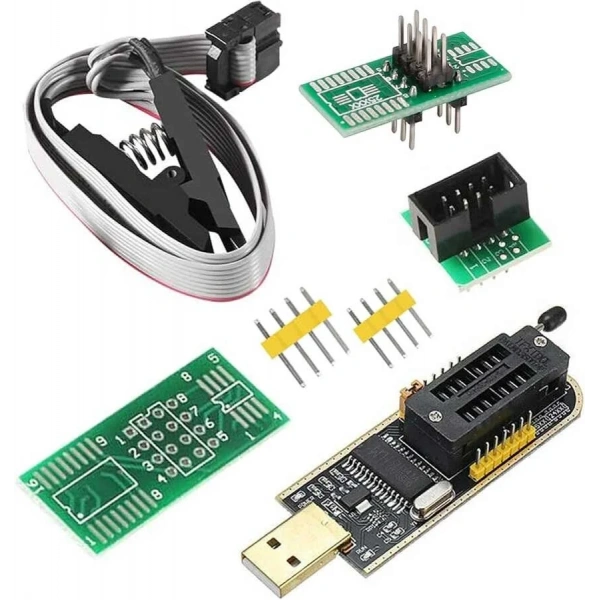 CH341A 24 25 Serisi EEPROM Flash BIOS USB Programlayıcı + SOIC8 Test Klipsi