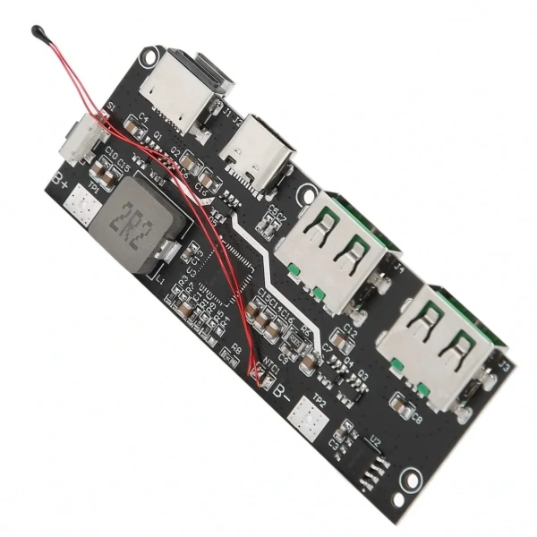 Çift USB 5V 22.5W Ledli Micro Type-C Powerbank Hızlı Şarj Modülü