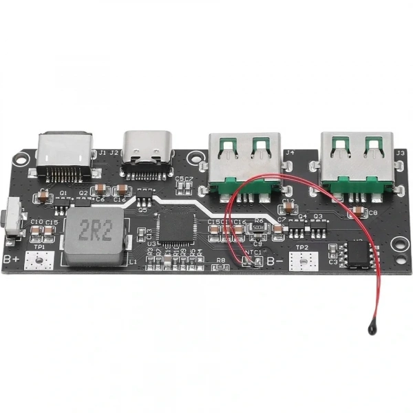 Çift USB 5V 22.5W Ledli Micro Type-C Powerbank Hızlı Şarj Modülü