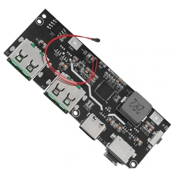 Çift USB 5V 22.5W Ledli Micro Type-C Powerbank Hızlı Şarj Modülü