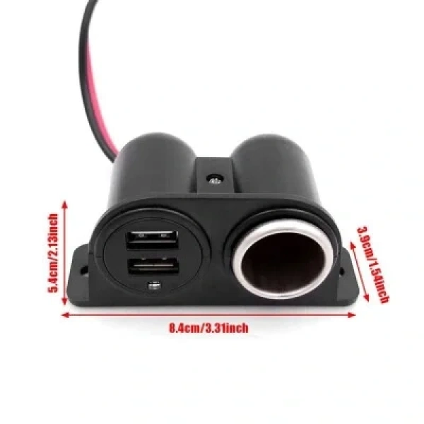 Çift USB Dişi Araç Çakmak Soketi
