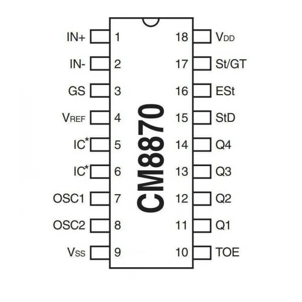 CM8870 DIP18 Entegre