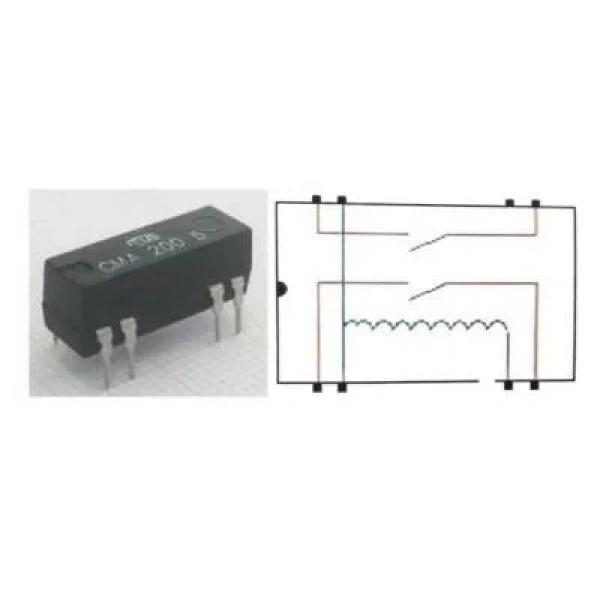 CMA 200 5 Reed Röle Çift Kontak N/O 5VDC 0.5A