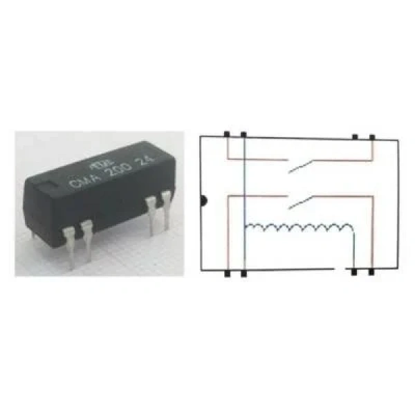CMDA 200 24 Reed Röle Çift Kontak N/O 24VDC 0.5A