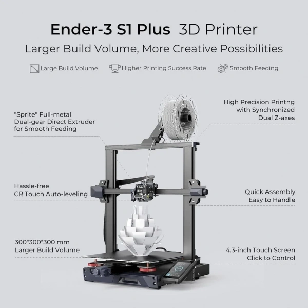 Creality Ender 3 S1 PLUS 3D Printer Yazıcı