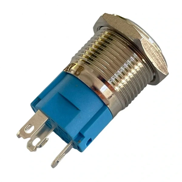 D65 Ø19mm Metal Kalıcı Buton ON-OFF 1NO/1NC