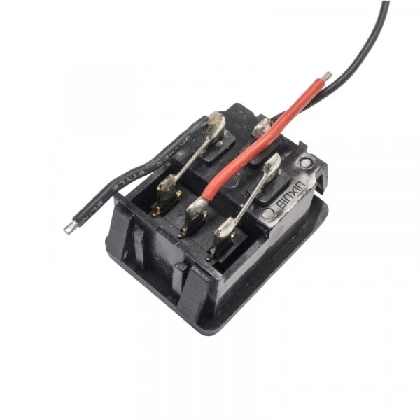 DB-14 Erkek Power Soketi Kırmızı Işıklı Anahtarlı - Kablolu