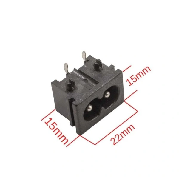 DB-8 C8 Erkek Power Soketi 90 Derece 22x15mm