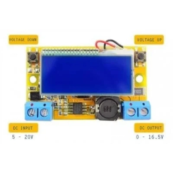 DC-DC LCD Ekranlı 3A Ayarlanabilir Voltaj Regülatörü