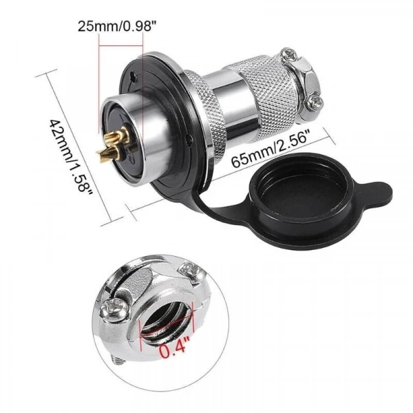 DF25 7 Pin 25mm Su Geçirmez Konnektör Takımı