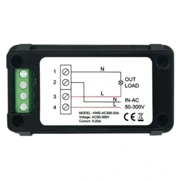 Dijital AC 50-300V 20A Voltmetre Ampermetre