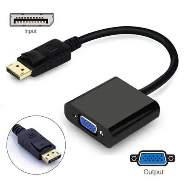 Display Port - VGA Çevirici Dönüştürücü Adaptör