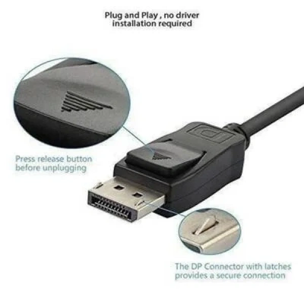 Display Port - VGA Çevirici Dönüştürücü Adaptör