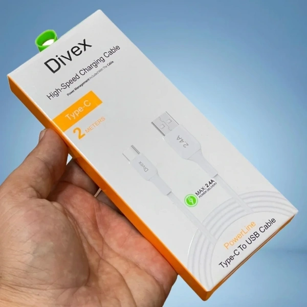 Divex 2.4A Type-C Hızlı Şarj Data Kablosu 2 Metre DC-122
