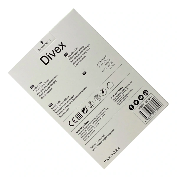 Divex 27W Type-C to Lightning Yüksek Hızlı Şarj Kablosu DC-214
