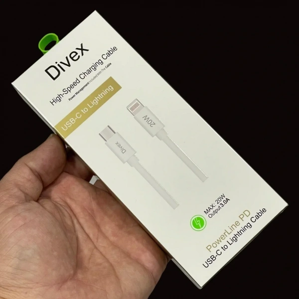 Divex 3.0A 20W Type-C to Lightning Hızlı Şarj Data Kablosu DC-142