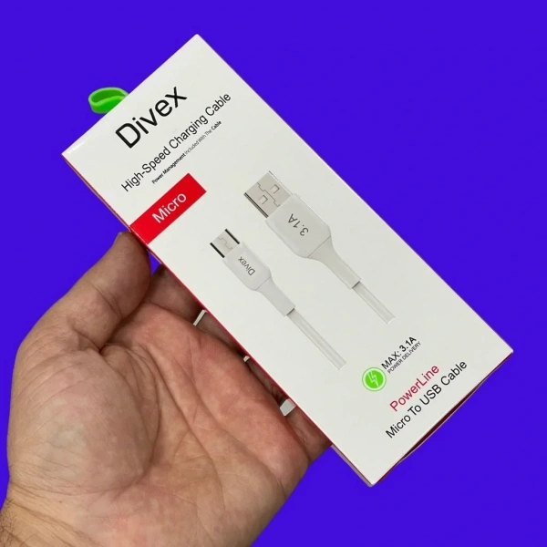 Divex 3.1A Micro USB Hızlı Şarj Data Kablosu 1 metre DC-110