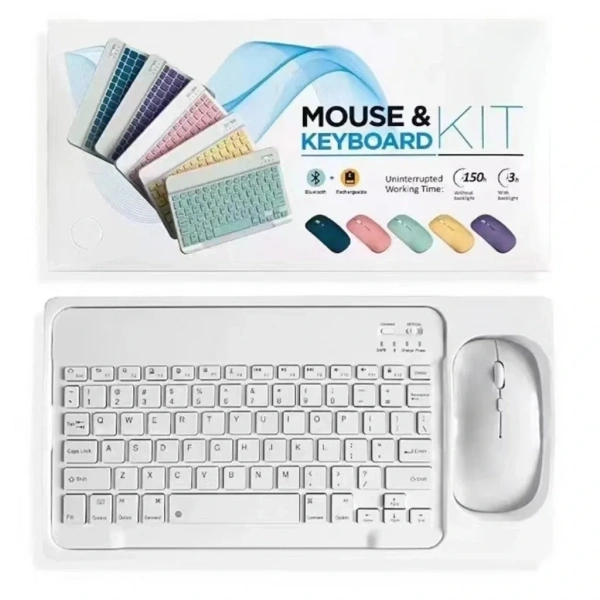 Divex Bluetooth Bağlantılı Şarjlı Mouse Klavye Seti Beyaz DK-10