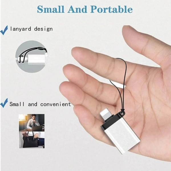 Divex Lightning to USB Dönüştürücü OTG Çevirici Adaptör Gri DO-173