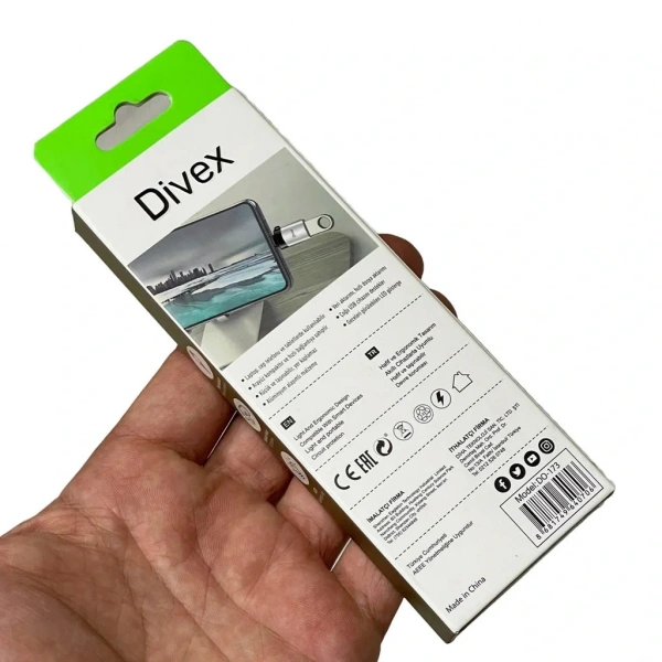 Divex Lightning to USB Dönüştürücü OTG Çevirici Adaptör Gri DO-173