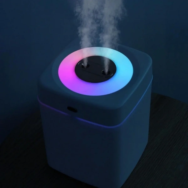 Divex Renkli Işıklı Çift Püskürtmeli Hava Nemlendirici 3L Humidifier H-18