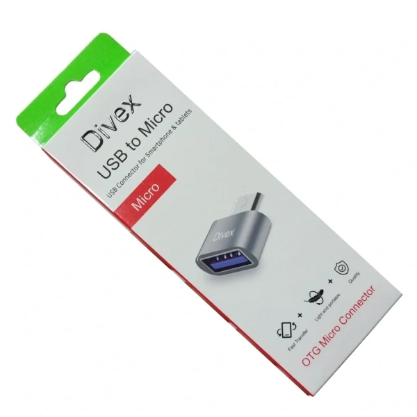 Divex Usb to Micro OTG Micro Konnektör Gri DO-180