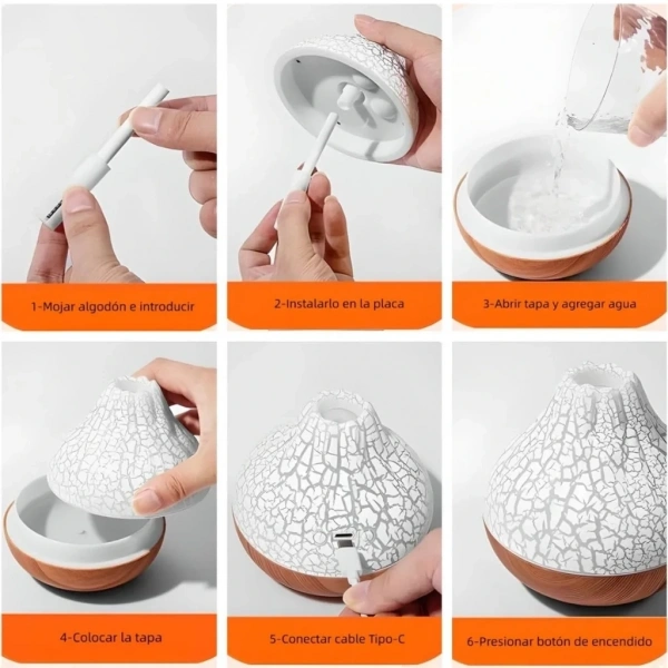 Divex Volkan Görünümlü Hava Nemlendirici Volcano Humidifier H-54