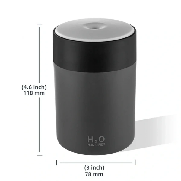 Divex USB Led Işıklı Hava Nemlendirici Colorful Humidifier Gri H-41