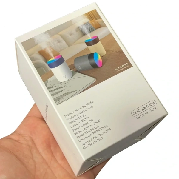 Divex USB Led Işıklı Hava Nemlendirici Colorful Humidifier Gri H-41