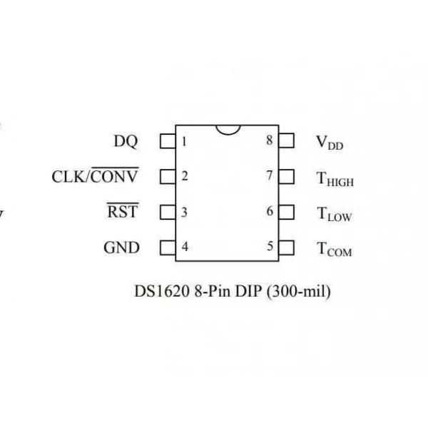 DS1620 DIP-8 Sıcaklık Sensörü Entegresi