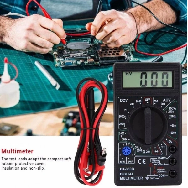 DT830B Dijital Ölçü Aleti Multimetre Problu