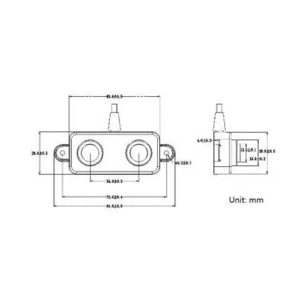 DYP-A02YY DC 5V Ultrasonik Su Geçirmez Mesafe Sensörü - UART