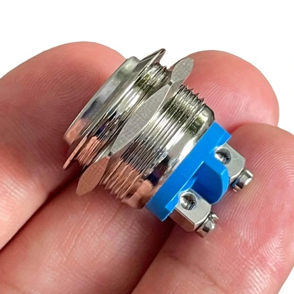 E97 19mm Metal Buton Yaylı Çıkık Kafa 1NO