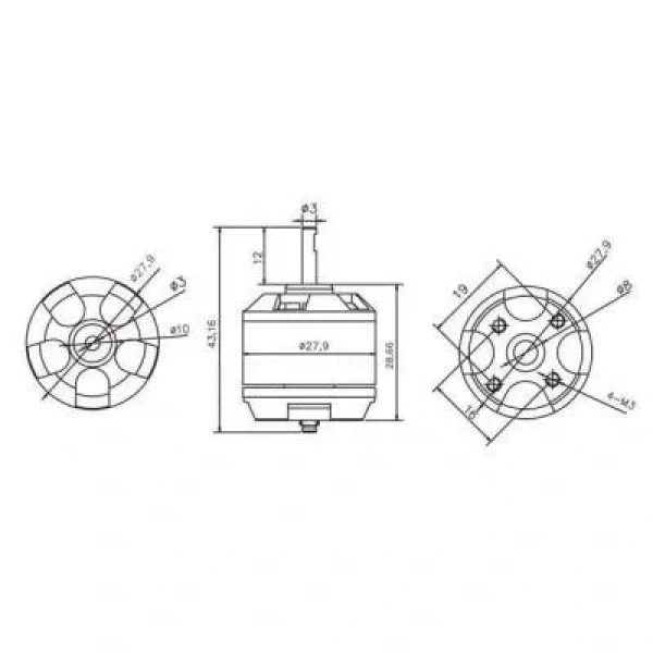 EMAX XA2212 820KV Fırçasız DC Motor